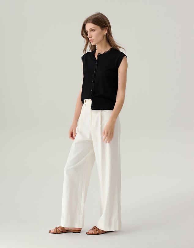 IDA+S - Rosie White Wide Leg Pants
