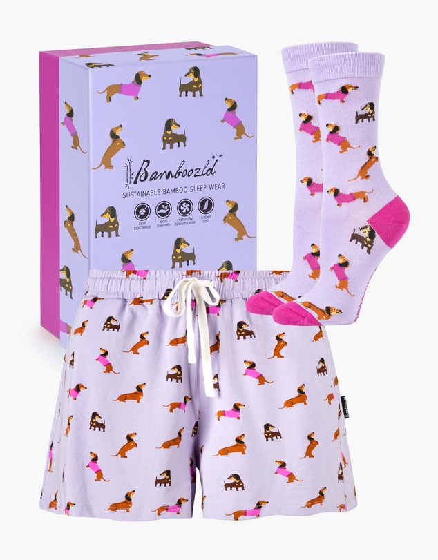 Bamboozld - Women's Bamboo Jersey Dash Dreaming Short & Sock Set