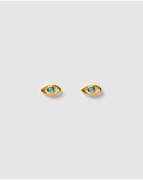 Izoa - Felicia Evil Eye Stud Earrings