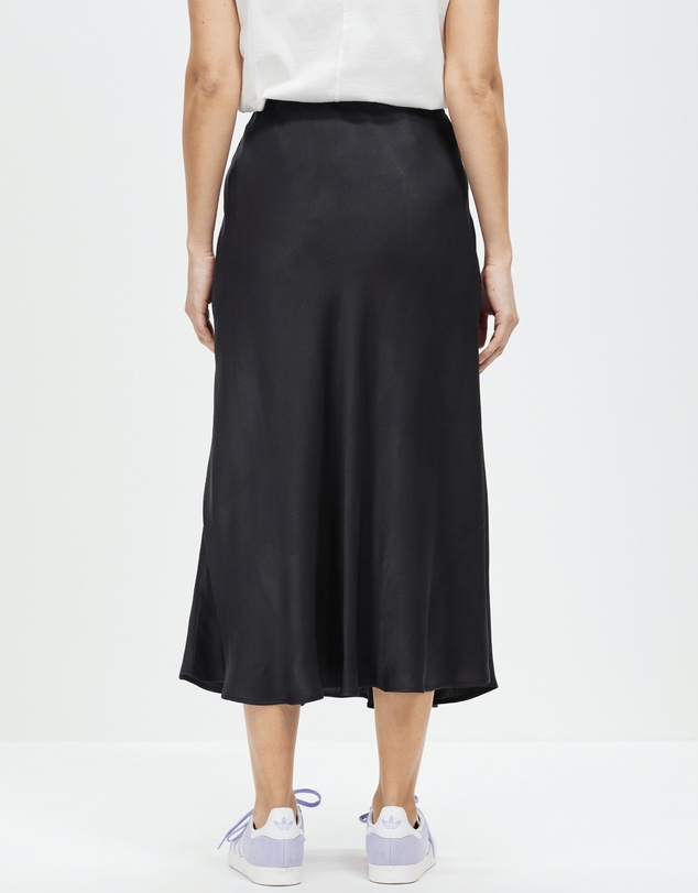 The Social Outfit - Revel Bias Cut Skirt - Onyx
