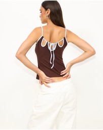 Dazie - Shorefall Contrast Top