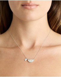By Charlotte - Silver Lotus and Little Buddha Short Necklace