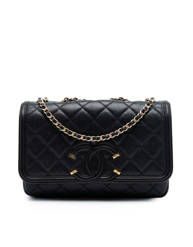 Pre-Loved by Azura Reborn - Pre-Loved Small Quilted Caviar CC Filigree Flap