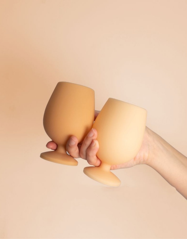 porter green - stemm silicone unbreakable wine glasses