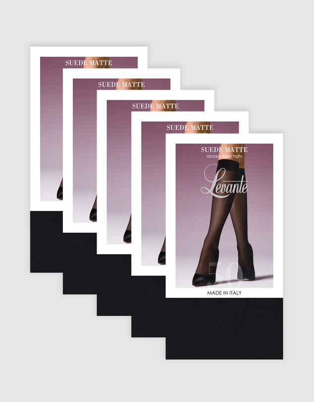 Levante - 5 Pack Suede Matte 50 Knee High