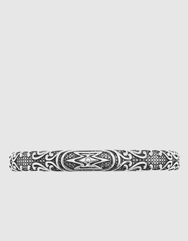Nialaya Jewellery - Vintage Cuff Bracelet in Silver