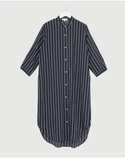 Revibe - Repaired Assembly Label Colleen Stripe Midi Dress - AU 12