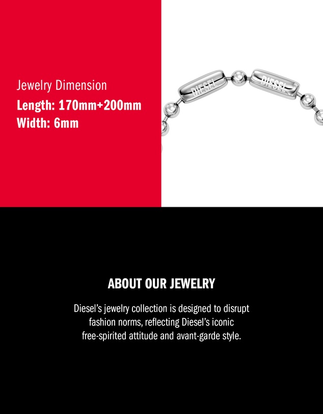Diesel - Diesel Font Silver Bracelet