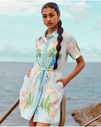 SMWR. by The Somewhere Co - Swan Lake Mini Shirt Dress