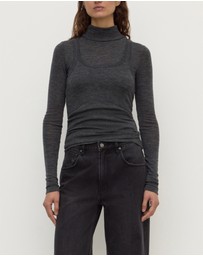 Assembly Label - Nora Merino Wool Layered Turtleneck Top
