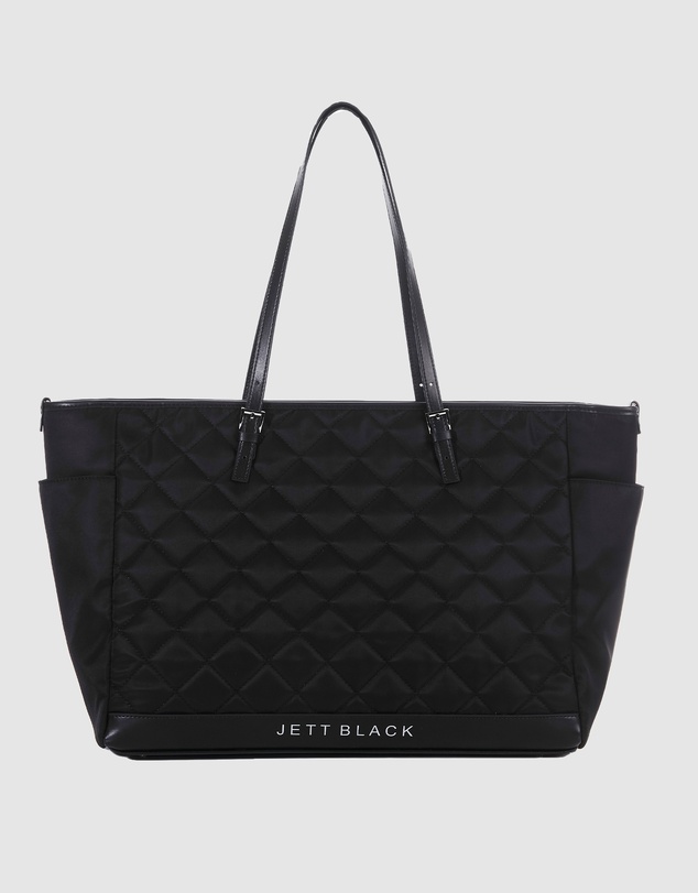 JETT BLACK - Paris Quilted Baby Bag with Change Mat
