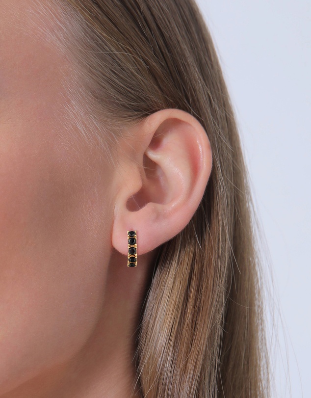 Elli Jewelry - Hoop Earrings in Gold-Plated 925 Silver