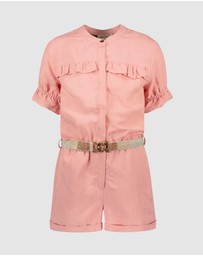 Like FLO - Linen Playsuit with Belt - Kids-Teens