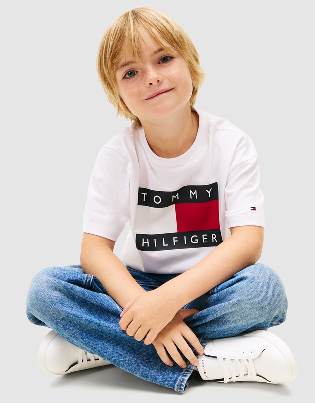 Tommy Hilfiger - Heritage Flag Print Jersey T-Shirt - Teens