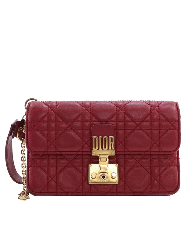 Pre-Loved by Azura Reborn - Pre-Loved Lambskin Cannage DiorAddict Wristlet Clutch