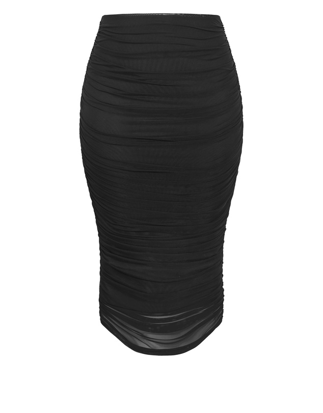 City Chic - Isabell Ruched Midi Skirt