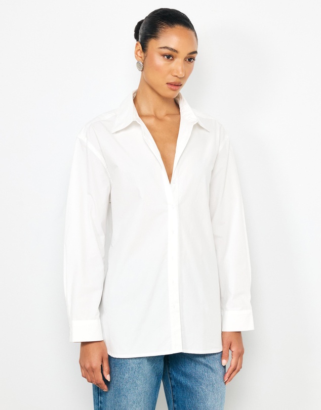 AERE - Zola Button Cinch Back Shirt