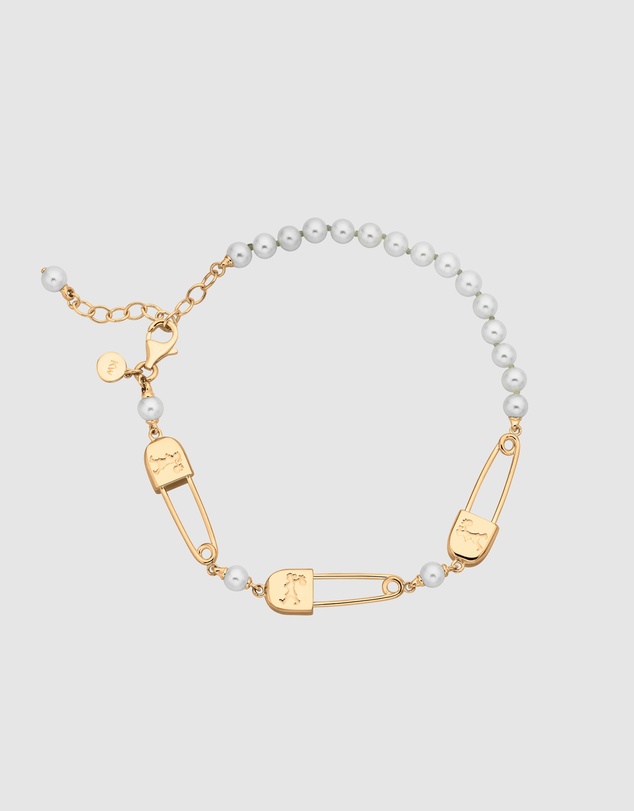 Karen Walker - Runaway Safety Pin & Pearls Bracelet