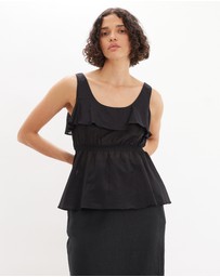 Amelius - Lorena Peplum Ruffle Top