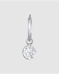 Kuzzoi - ICONIC EXCLUSIVE - Single Coin Hoop in 925 Sterling Silver