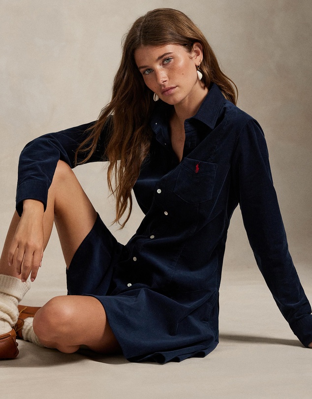 Polo Ralph Lauren - Cotton Corduroy A-Line Shirtdress