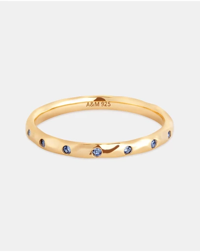 Astrid & Miyu - Molten Texture Opal Band Ring