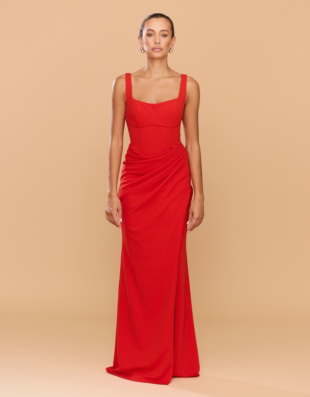 CATHERINE FERRARO - Elena Square Neck Gown