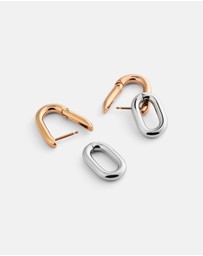 Daniel Wellington - Contrast Link Earrings Two Tone