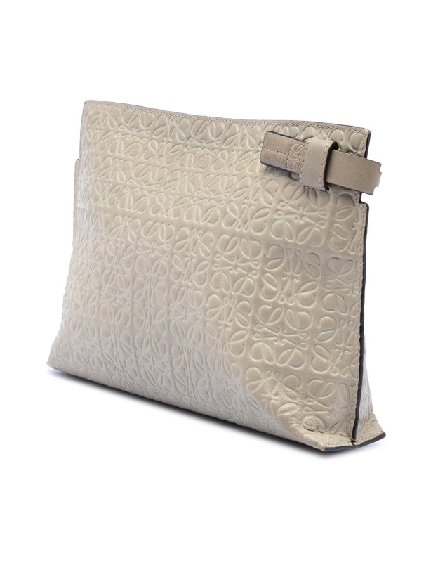 Pre-Loved by Azura Reborn - Pre-Loved Embossed Calfskin Anagram Repeat T Clutch