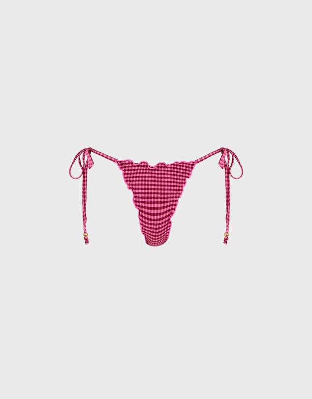 Kulani Kinis - Lettuce Edge Thong Tie Bikini Bottom