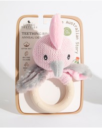 Living Textiles - Ring Rattle - Galah