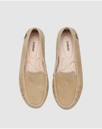 EVERAU - EverAU Ugg Morris Cow Suede Upper Loafer Oxfords Flats