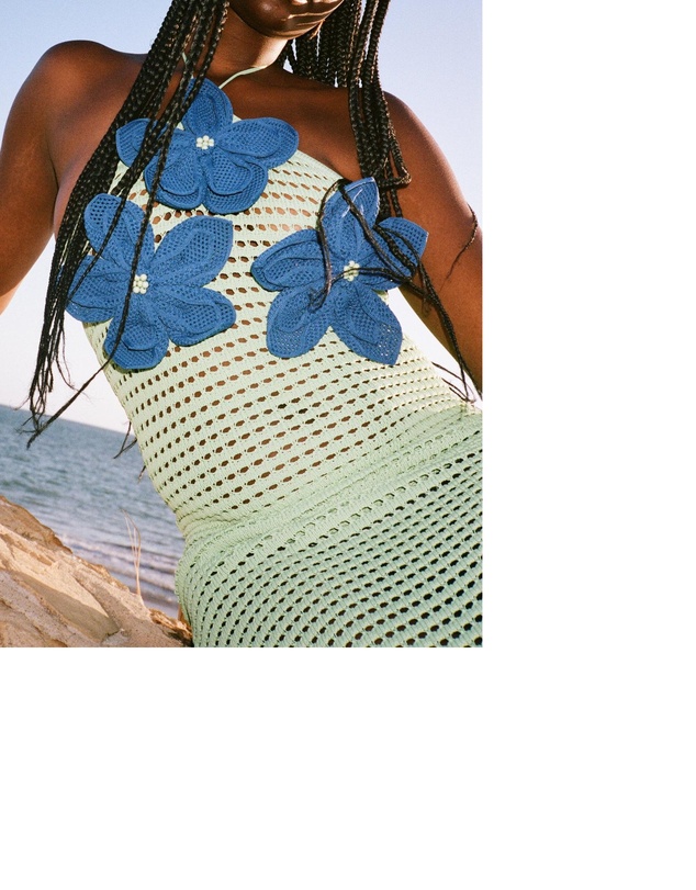 The Wolf Gang - La Monada Knit Maxi Dress - Aquamarine