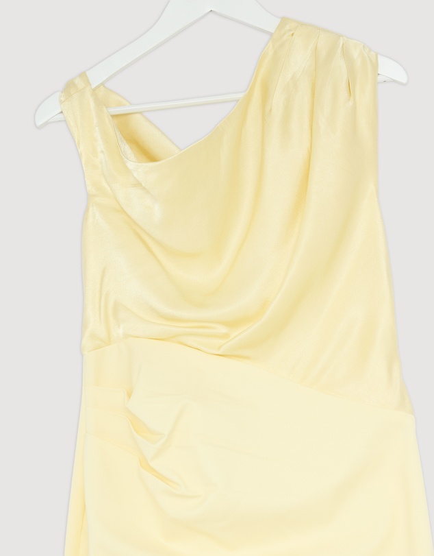 Revibe - Repaired Shona Joy Dillon Contrast Draped Maxi Dress - AU 12