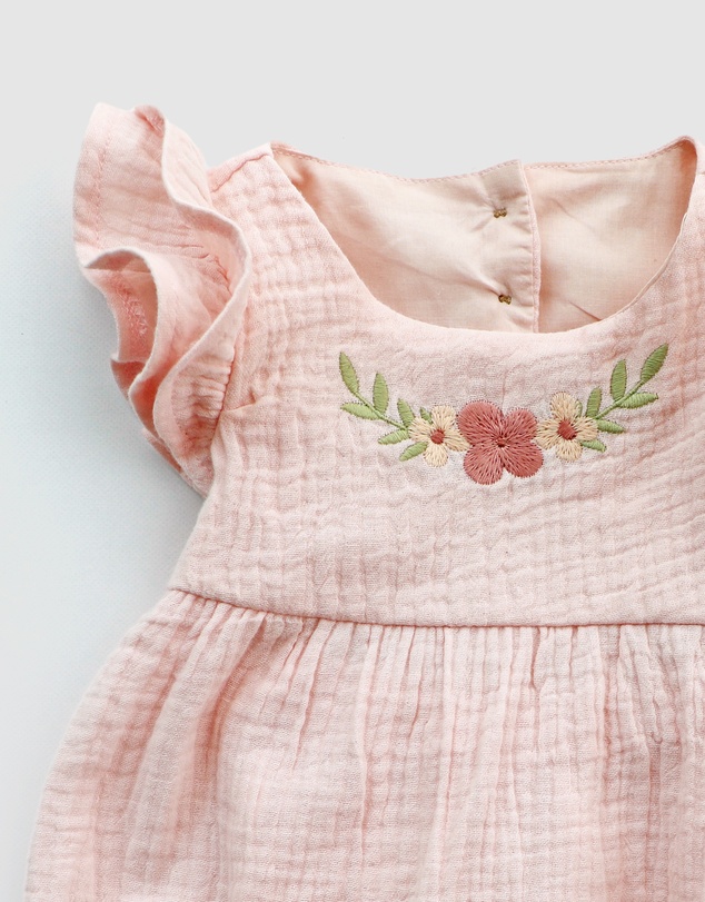 WITH LOVE FOR KIDS - Cotton Muslin Playsuit - Babies