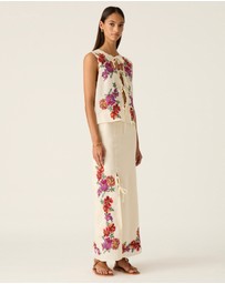 MOS The Label - Frida Embroidery Maxi Skirt