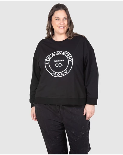 Love Your Wardrobe - LYW & Co Print Sweat Top