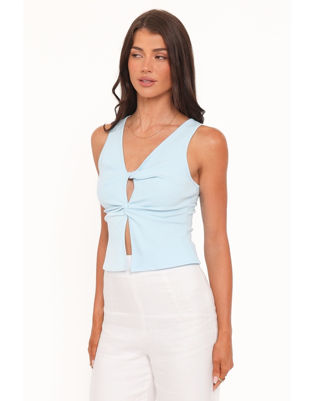 Petal & Pup - Emmeline Twist Front Top - Pale Blue