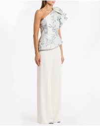 Carla Zampatti - Murano Brocade Flounce Shoulder Top