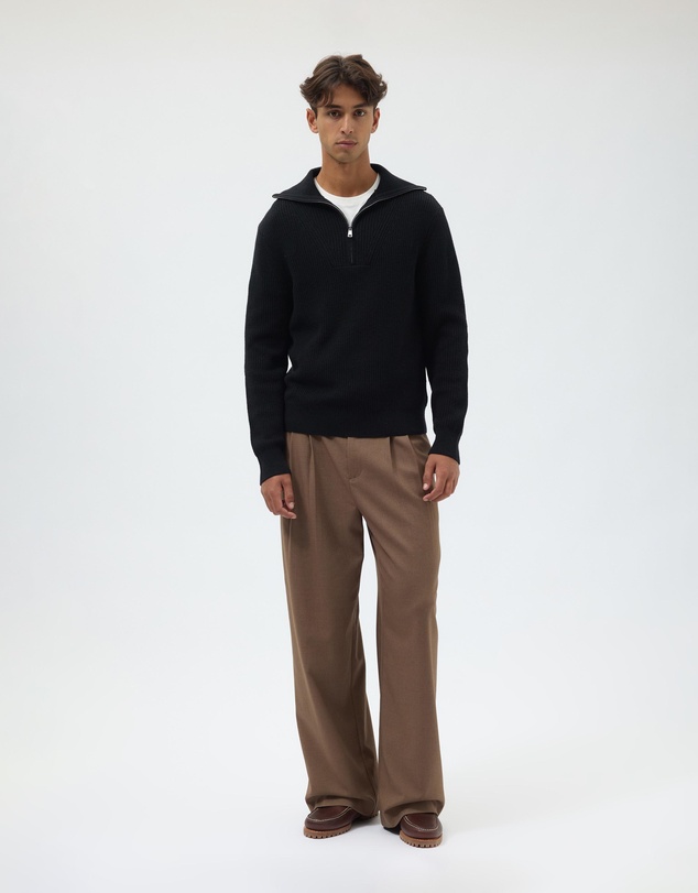AERE - Wool Blend Quarter Zip