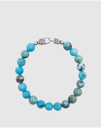Nialaya Jewellery - Turquoise Healing Bracelet with Silver Lock