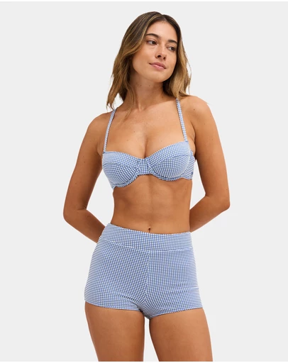 Roxy - Womens Charlie Check Shorty Bikini Bottom