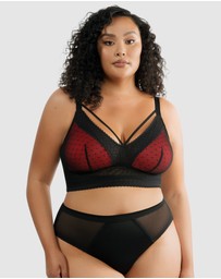 Parfait - Mia Dot Longline Padded Lace Bralette