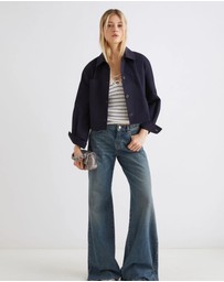 Marella - Cropped Button Up Jacket