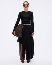 Minima Esenciales - Haze Semi Sheer Knit Top