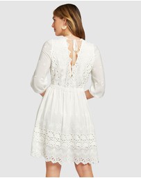 Belle & Bloom - Sweet Talk Eyelet Mini Dress