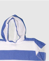 Tolu Australia - Adult Hooded Beach Towel in Sailor Blue – Quick-Dry Swim Poncho for Swimming & Surfing