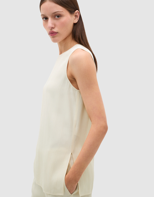 Seed Heritage - Textured Self Stripe Shell Top