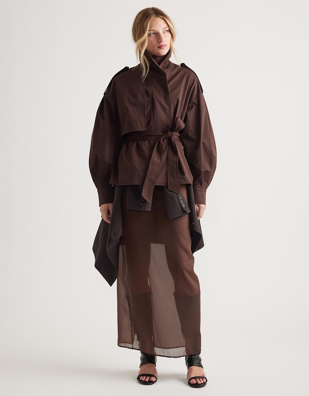 Decjuba - Lila Cropped Trench Coat