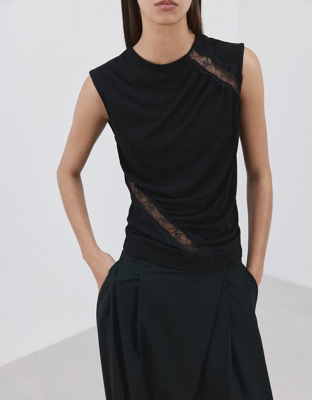 M.N.G - Ruched Fitted Top